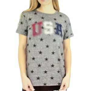Royce Brand starred Tee with USA ! Heather grey L & XL